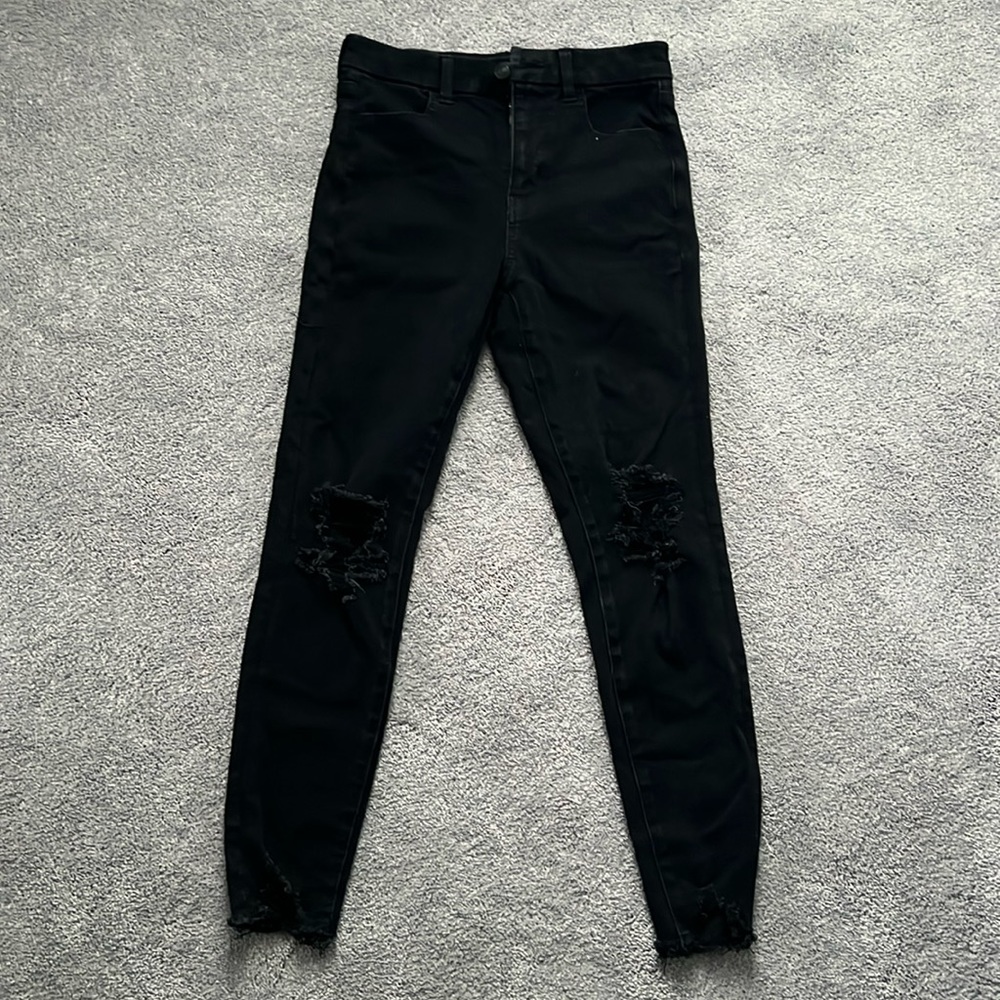 American Eagle Knee-Ripped Jeans.